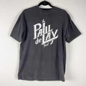 Vintage Single Stitch Hanes Beefy T Paul De Lay Band T-Shirt Mens Large Gray USA